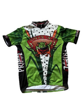 VTG Primal Wear Mens Frog Graphic Short Sleeve Cycling Jersey Size Large